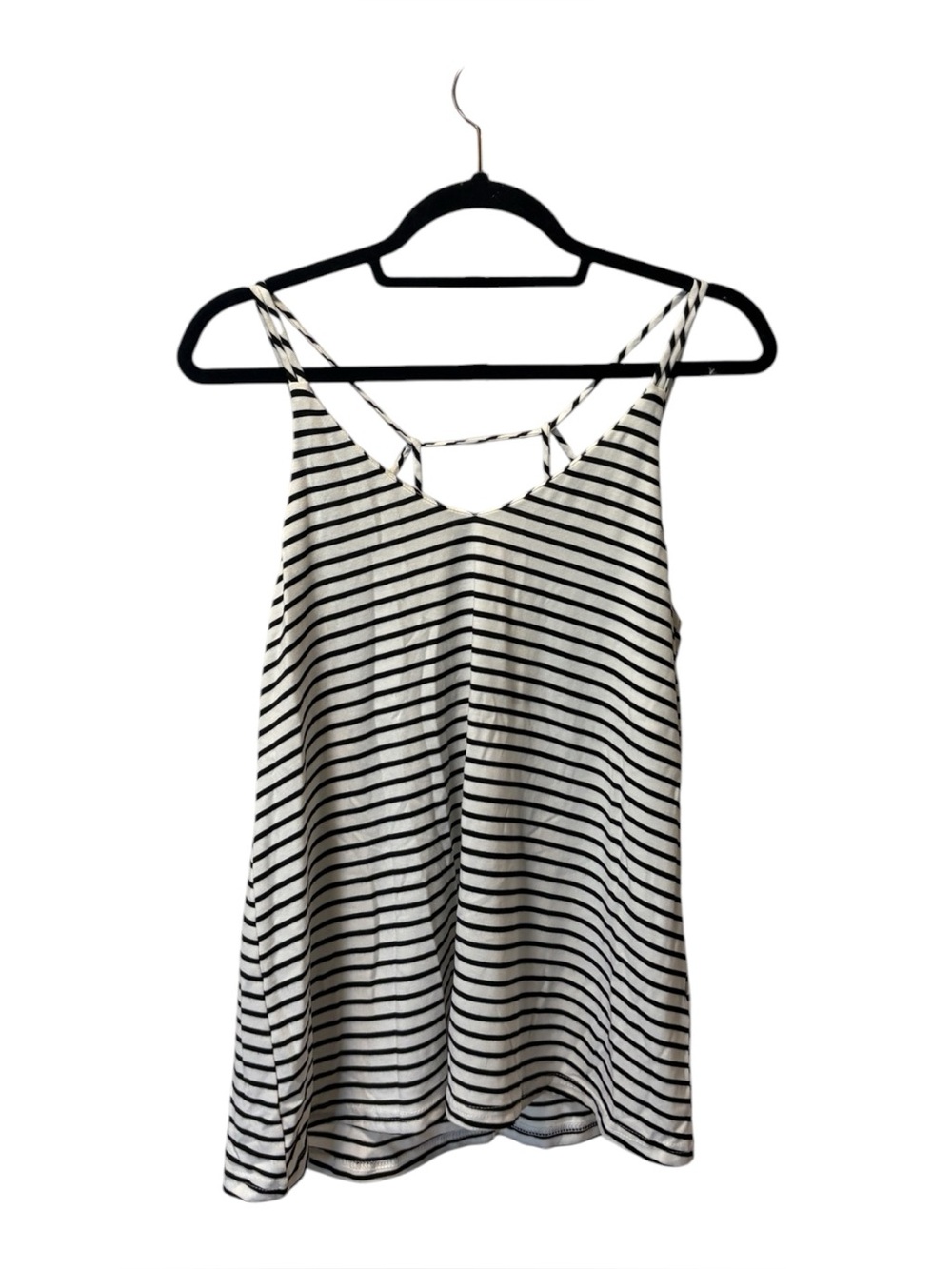 HYFVE Black and White Striped Tank Top